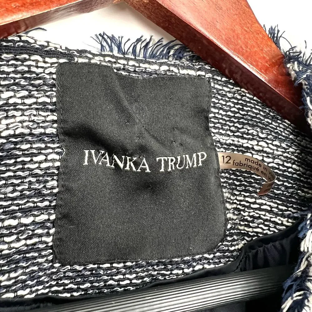 Ivanka Trump Womens Size 12 Woven Jacket Coat Blouse Shirt Top Winter Formal